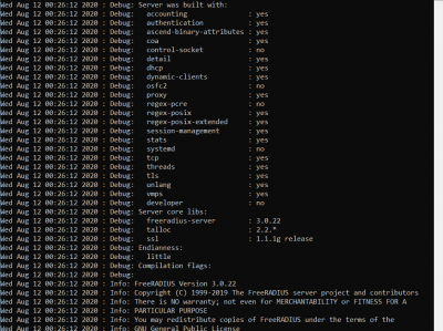 freeradius 3.0.22 x64 for Windows
