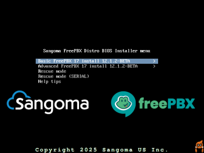 FreePBX-17 仍然通过ISO镜像安装支持