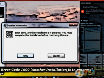 错误代码1500“另一个安装正在进行中” win10解决方法