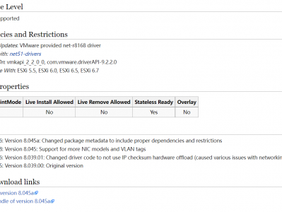 ESXI系列问题整理以及记录——使用SSH为设备打VIB驱动包，同时提供一种对于ESXI不兼容螃蟹网卡(Realtek 瑞昱)的问题解决思路
