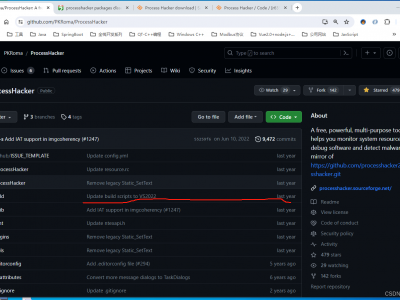 VS2022编译运行processhacker源代码