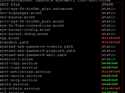 Centos7查询开机启动项服务