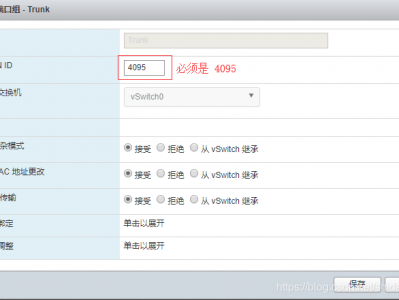 ESXI 虚拟交换机配置 Trunk 端口组
