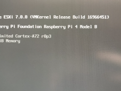 ESXi on Arm -- 树莓派4b安装ESXi