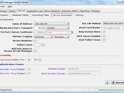 windows radius server搭建（TekRADIUS）