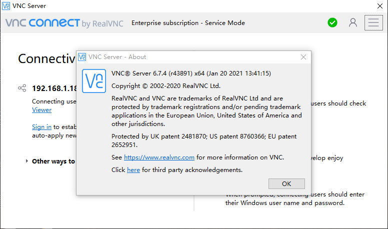 VNC Server v6.8.0+VNC Viewer v6.21.920 注册版附Key-VNC远程控制软件