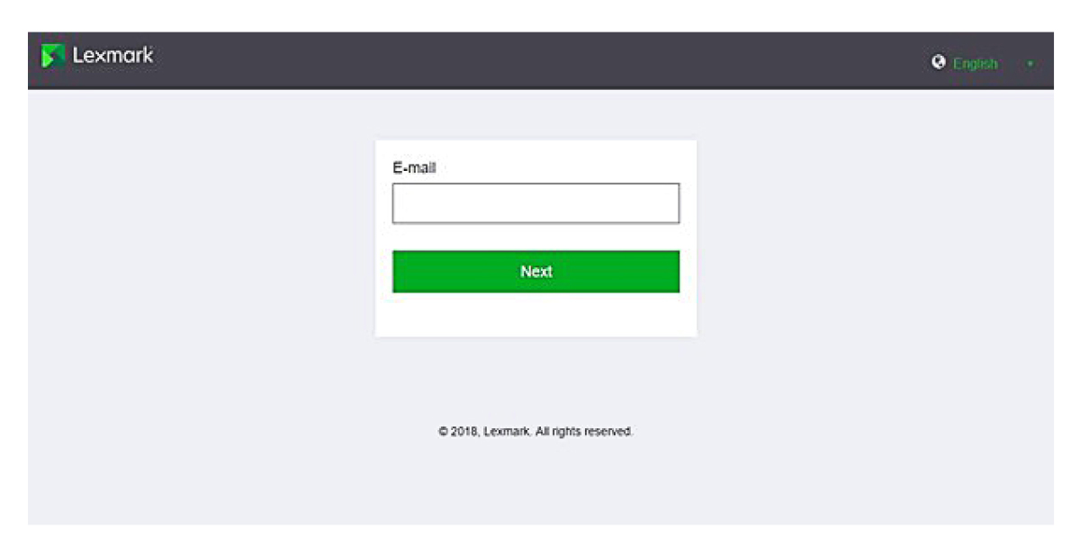 A screenshot showing the Lexmark Cloud Services portal.