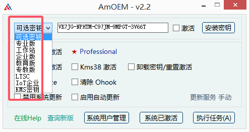 激活工具AmOEM v2.2 单文件绿色版  第2张